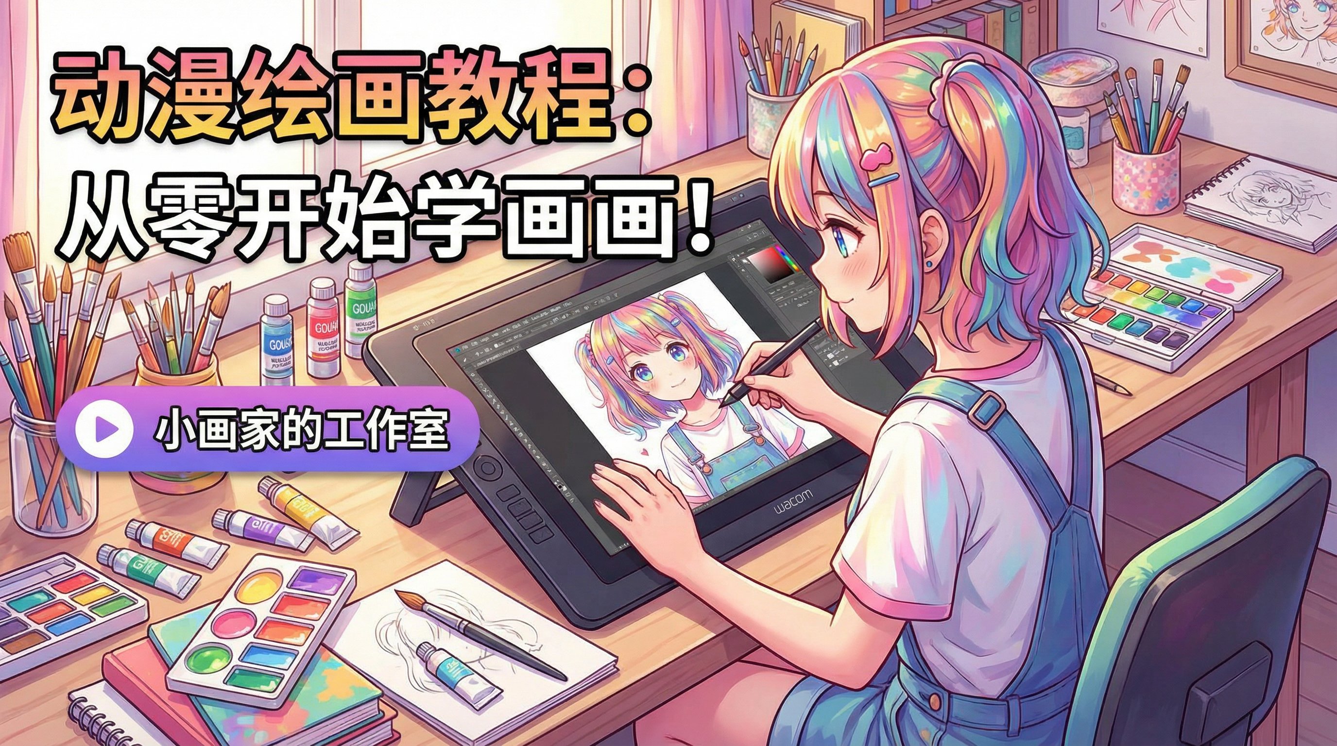 看片绘画教程视频